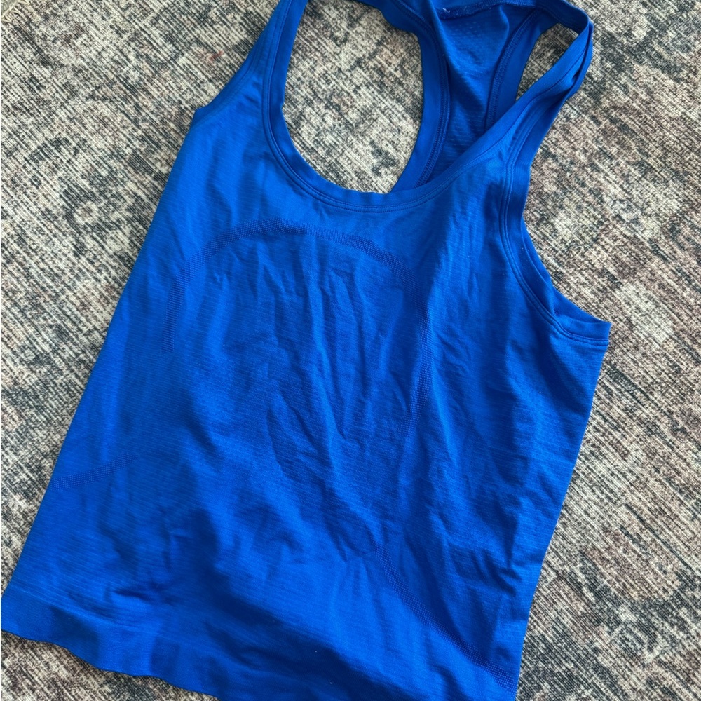 Blue Racerback Tank Top